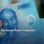 Currency exchange transaction record and rate details for travelers in Vietnam